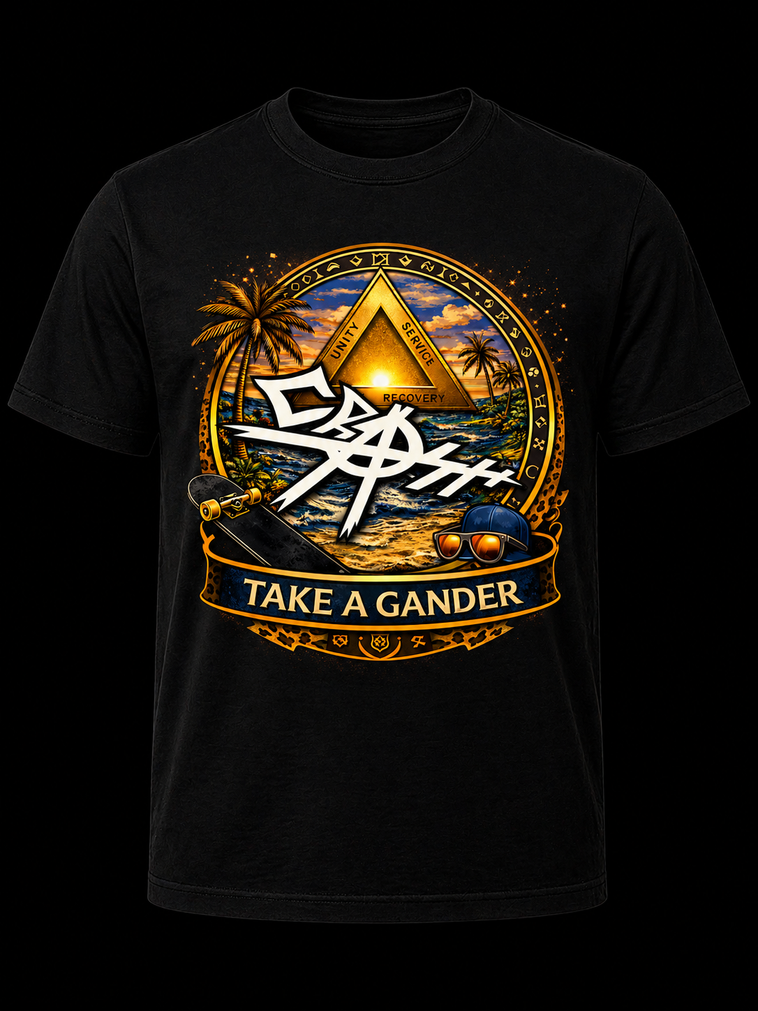 π΄βοΈ Crash Customs "Take A Gander" Cali Sunset Tee