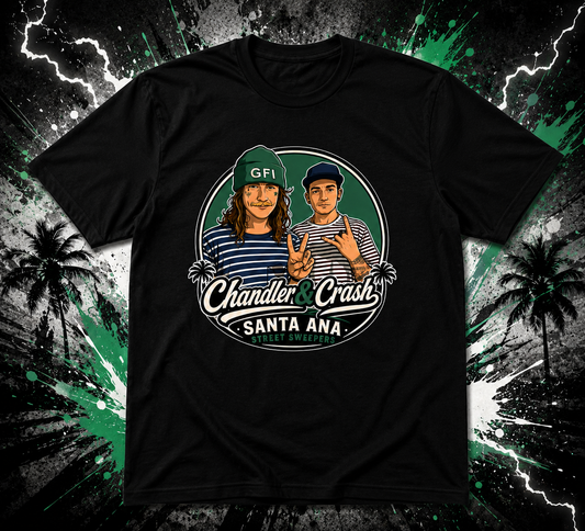 Chandler & Crash – Santa Ana Street Sweepers Tee